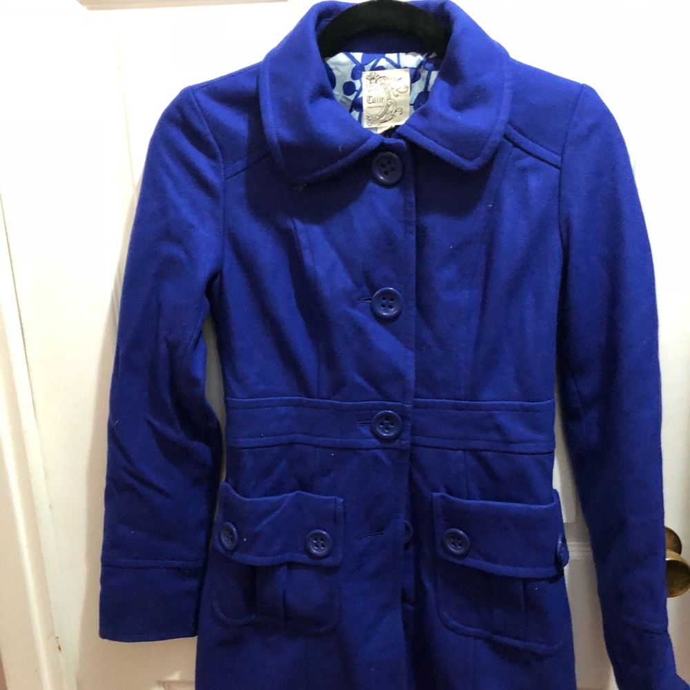 Cobalt Blue Pea coat, Size XS